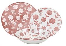 SERVIZIO PIATTI TAVOLA 18PZ LAZISE ROSA