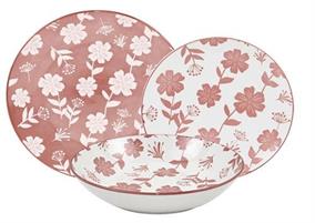 SERVIZIO PIATTI TAVOLA 18PZ LAZISE ROSA