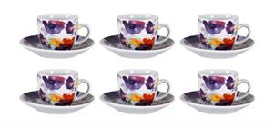 SET 6 TAZZA CAFFE' MALAGA CON PIATTO