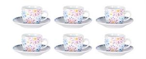 SET 6 TAZZA CAFFE' SAINT TROPEZ CON PIATTO