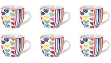 SET 6 TAZZA CAFFE' S/P CUORICINI