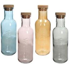 BOTTIGLIA ACQUA VETRO POP T/SUGHERO 1LT TRASPAR.