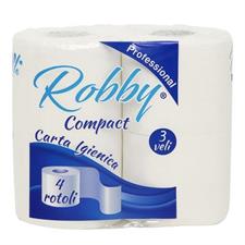 ROTOLO CARTA IGIENICA ROBBY 3V PURA (SINGOLO)