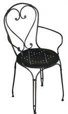 SEDIA FERRO STRESA CON BRACCIOLI SENZA CUSCINO