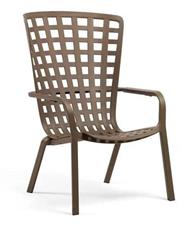 POLTRONA FOLIO RESINA SENZA CUSCINO TORTORA