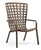 POLTRONA FOLIO RESINA SENZA CUSCINO TORTORA