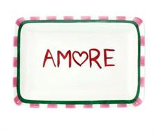 VASSOIO RETTANGOLARE VIVA L'ITALIA AMORE 23X16