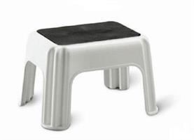 SGABELLO PLASTICA BIANCO C/TAPPETO BASSO 7580MBI