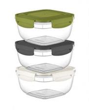 TRIS CONTENITORE 4 ALETTE QUADRO 500/900/1500ML