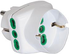 ADATTATORE TRIPLO SPINA FRANCO/SCHUKO 2P+T 16A