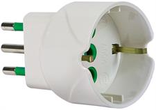 ADATTATORE SEMPLICE SPINA ITALIANA  2P+T 10A