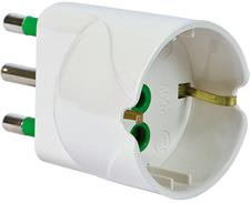 ADATTATORE SEMPLICE SPINA ITALIANA  2P+T 16A