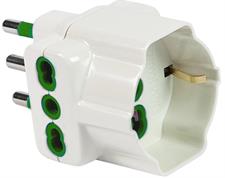 ADATTATORE TRIPLO SPINA ITALIANA  2P+T 16A