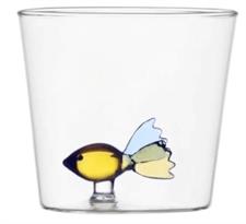 BICCHIERE ANIMAL FARM ACQUA PESCE COLORATO