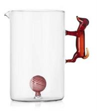 CARAFFA BROCCA VETRO ICH BASSOTTO CON PALLINA