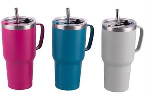 TAZZA TERMICA CON CANNUCCIA 600ML 3 COL ASS