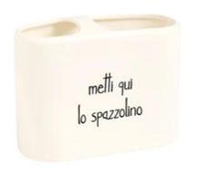 PORTASPAZZOLINI BICCHIERE BAGNO METTI QUI LO