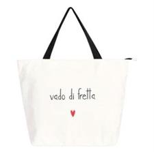BORSA CANVAS BIANCA VADO DI FRETTA 50X38X12