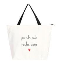 BORSA CANVAS BIANCA PRENDO SOLO POCHE COSE 50X38