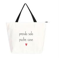 BORSA CANVAS BIANCA PRENDO SOLO POCHE COSE 50X38