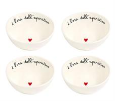 SET 4 COPPETTA PORCELLANA SD 8,5CM E' L'ORA