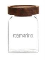 BARATTOLO ROSMARINO VETRO/LEGNO 6X6X9CM