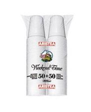 CONF 50+50 BICCHIERI BIANCHI 200ML ACQUA