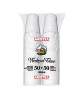 CONF 50+50 BICCHIERI BIANCHI 200ML ACQUA