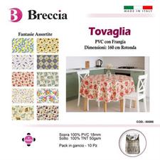 TOVAGLIA PLASTIFICATA TONDA D.160CM BRECCIA
