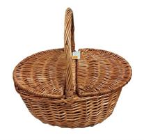 PANIERE FUNGHI VIMINI PICNIC CON COPERCHIO