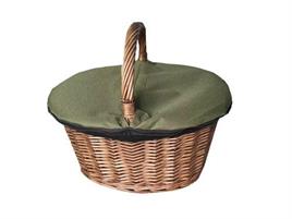 PANIERE FUNGHI VIMINI COPERCHIO NYLON 36X27X31H