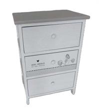MOBILETTO MDF 3 CASSETTI BIANCO 40X30X58H