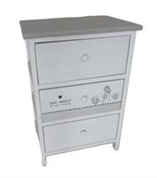 MOBILETTO MDF 3 CASSETTI BIANCO 40X30X58H