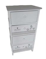 MOBILETTO MDF 4 CASSETTI BIANCO 40X30X75H