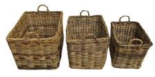 TRIS CESTA VIMINI KUBU 62X50X44H 54X42X40H
