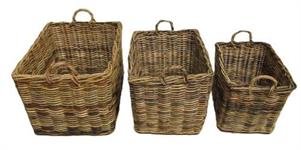 TRIS CESTA VIMINI KUBU 62X50X44H 54X42X40H