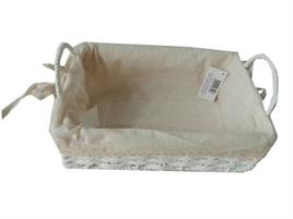 CESTINO CORDA BIANCO 26X17X9H