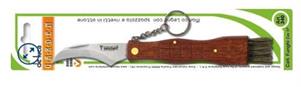 COLTELLO FUNGHI MANICO LEGNO CON SPAZZOLA