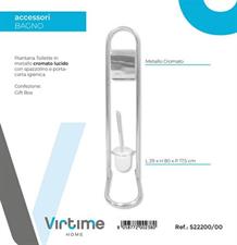 PIANTANA BAGNO PORTAROTOLO + SCOPINO CROMO