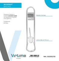 PIANTANA BAGNO PORTAROTOLO + SCOPINO CROMO
