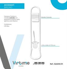 PIANTANA BAGNO PORTAROTOLO + SCOPINO BIANCO