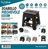 SGABELLO PIEGHEVOLE H32 4 COLORI