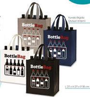 BORSA PORTABOTTIGLIE 1LT 27X27X18 4 COL. ASS.