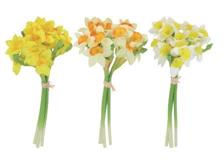 BOUQUET NARCISO 18 FIORI H27CM