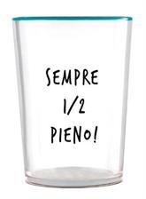 BICCHIERE ACQUA FILO CELESTE MEZZO 1/2 PIENO