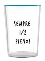 BICCHIERE ACQUA FILO CELESTE MEZZO 1/2 PIENO