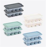 FORMACUBETTI GHIACCIO CON COPERCHIO PLASTICA 2PZ