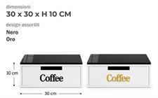 ORGANIZER CAFFE' BIANCO TOP VETRO NERO COL.ASS