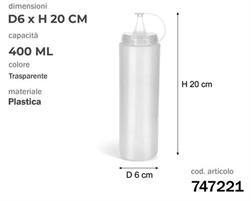 FLACONE DOSATORE TRASPARENTE 400ML