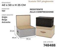 SCATOLA TNT PIEGHEVOLE C/COP COL.ASS 40X50XH25